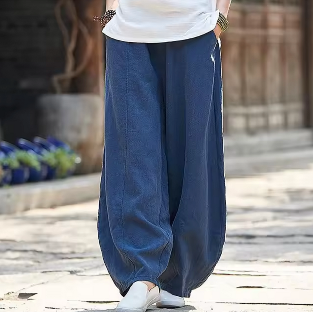 Pantalón bombacho fluido | comodidad con aire bohemio