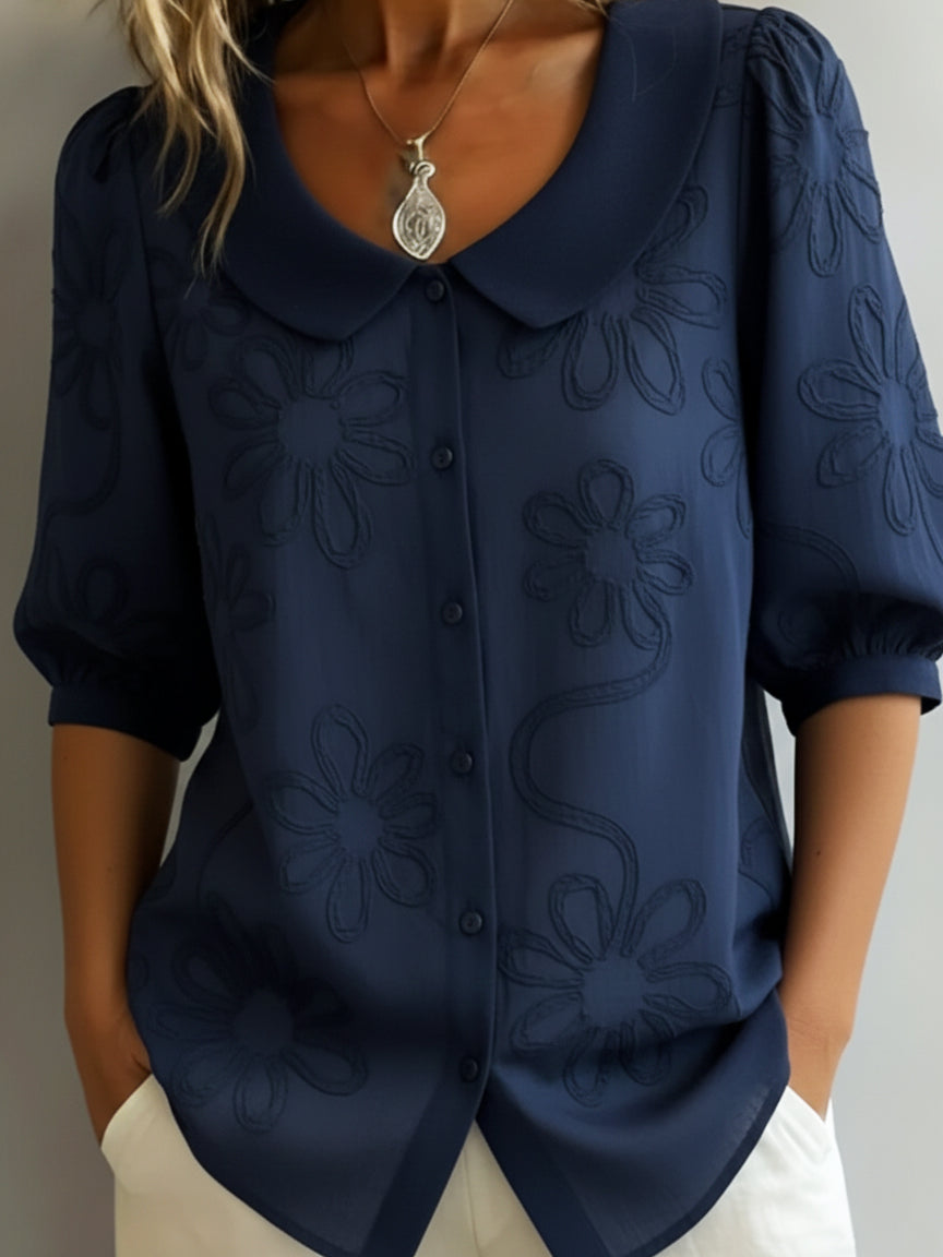 Aurélie™ | blusa femenina con bordado floral