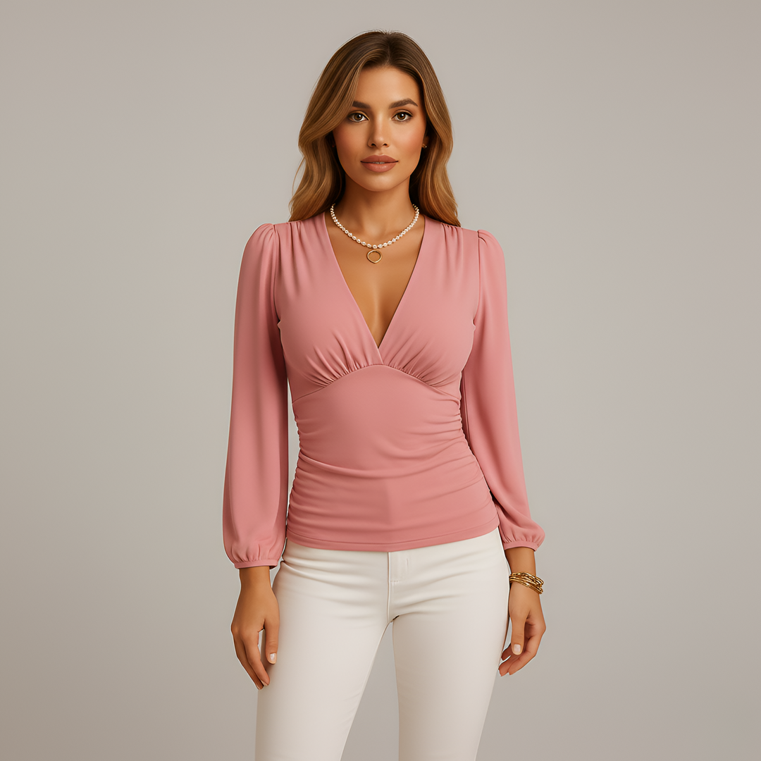 Top cruzado drapeado | elegancia que se adapta a ti