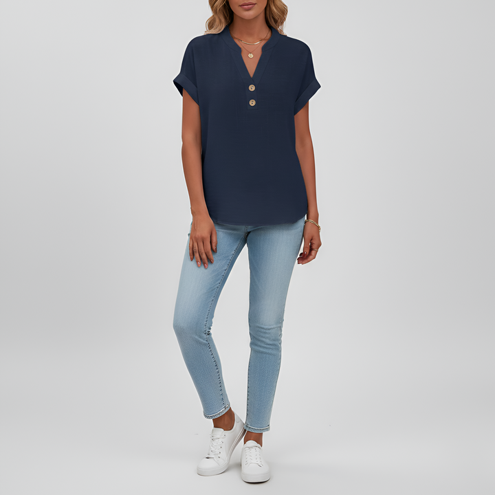 Blusa minimal con botones | elegancia diaria sin complicaciones