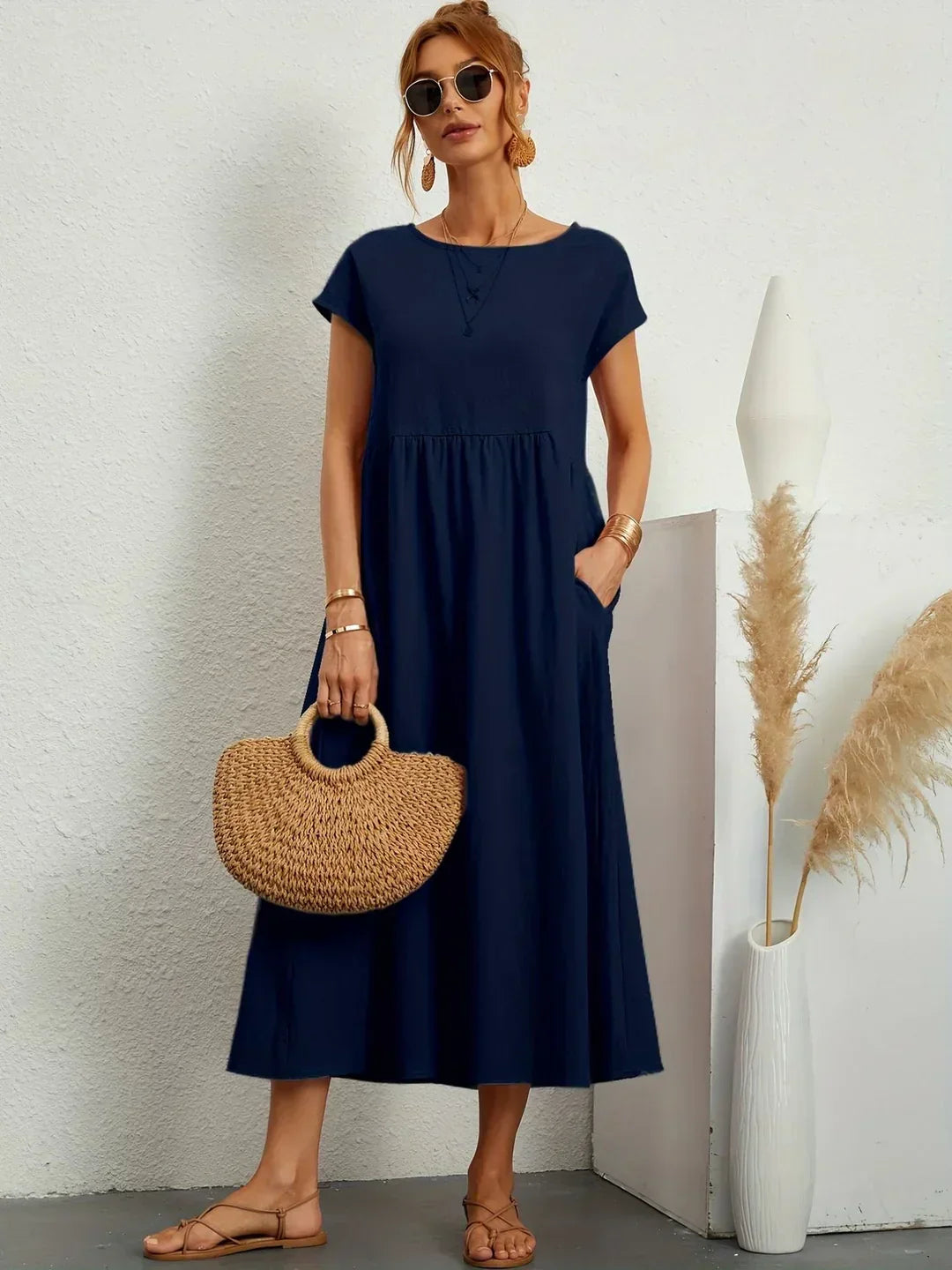 Gabrielle™ | vestido midi fluido elegante