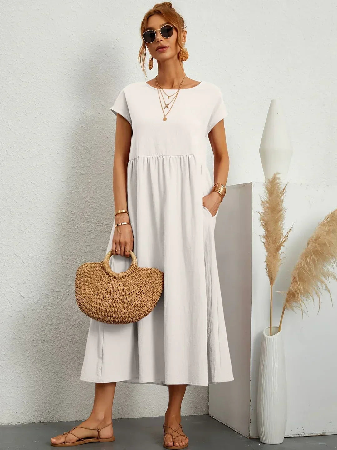 Gabrielle™ | vestido midi fluido elegante