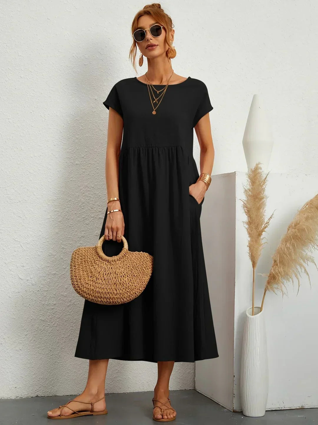 Gabrielle™ | vestido midi fluido elegante